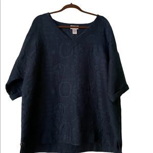 Navy Blue Soft Surroundings top in XL.